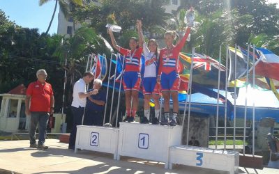 CUBA CUP PODIO ROUTE FEMELLE DANS LE CHAMPIONNAT DE CYCLISME DE LA CARAIBE