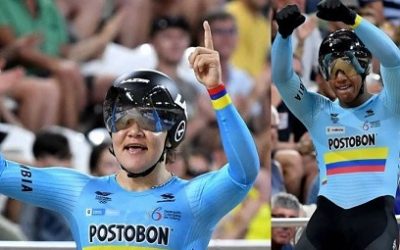 COLOMBIAN CYCLING DOUBLE GOLDEN DANS LE MONDE DE PISTA