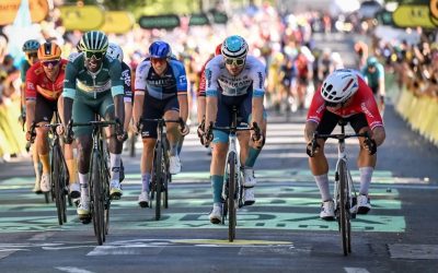 Fernando Gaviria, tercero en la sexta etapa del Tour de Francia