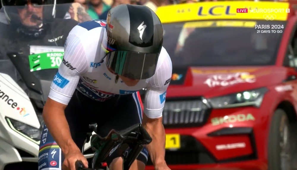 Remco Evenepoel wins first time trial of Tour de France 2024
