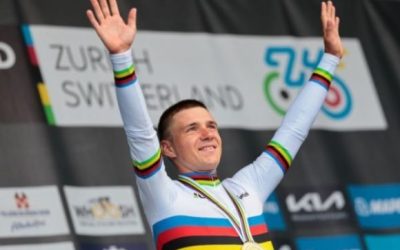 Evenepoel reedita su oro mundial en contrarreloj, América saca bronce entre las damas